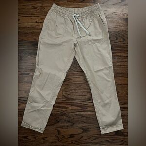 Vuori Women’s Tan Rio Stop Drawstring Pants.  Organic Cotton. Size S